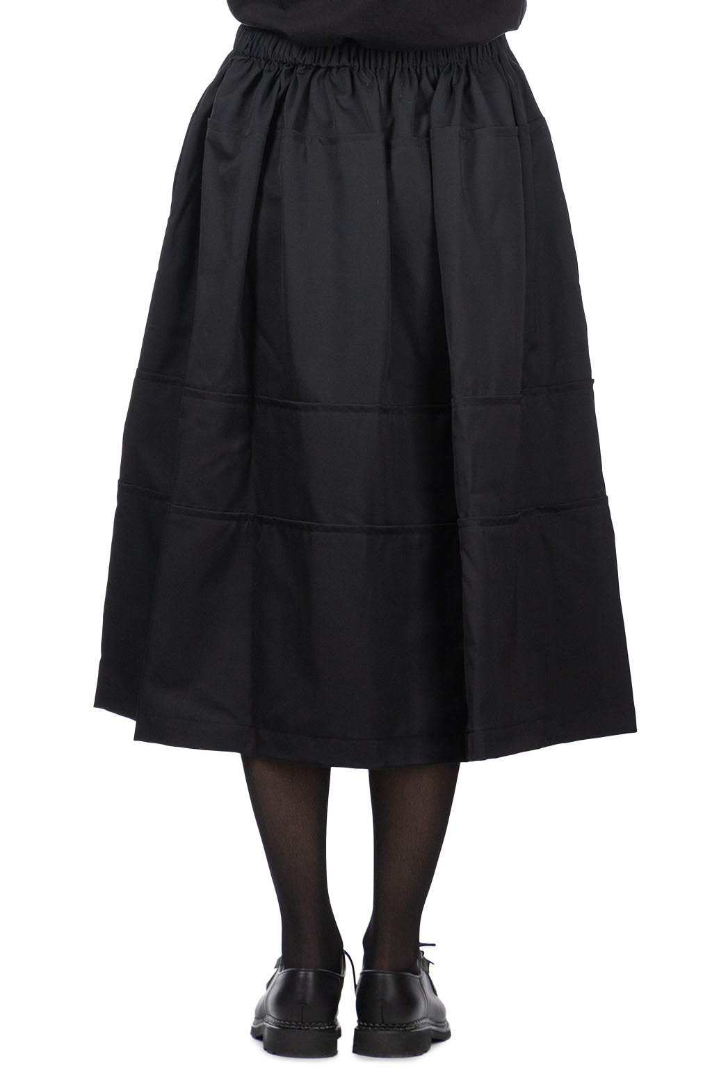 Comme Des Garcons TAO - Wool Gabardine Overdyed Skirt - Black